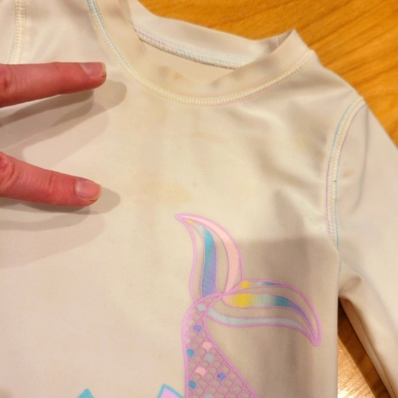 Cat & Jack White and Pink Rashguard Swim Suit Size 18 Months - Picture 6 of 9